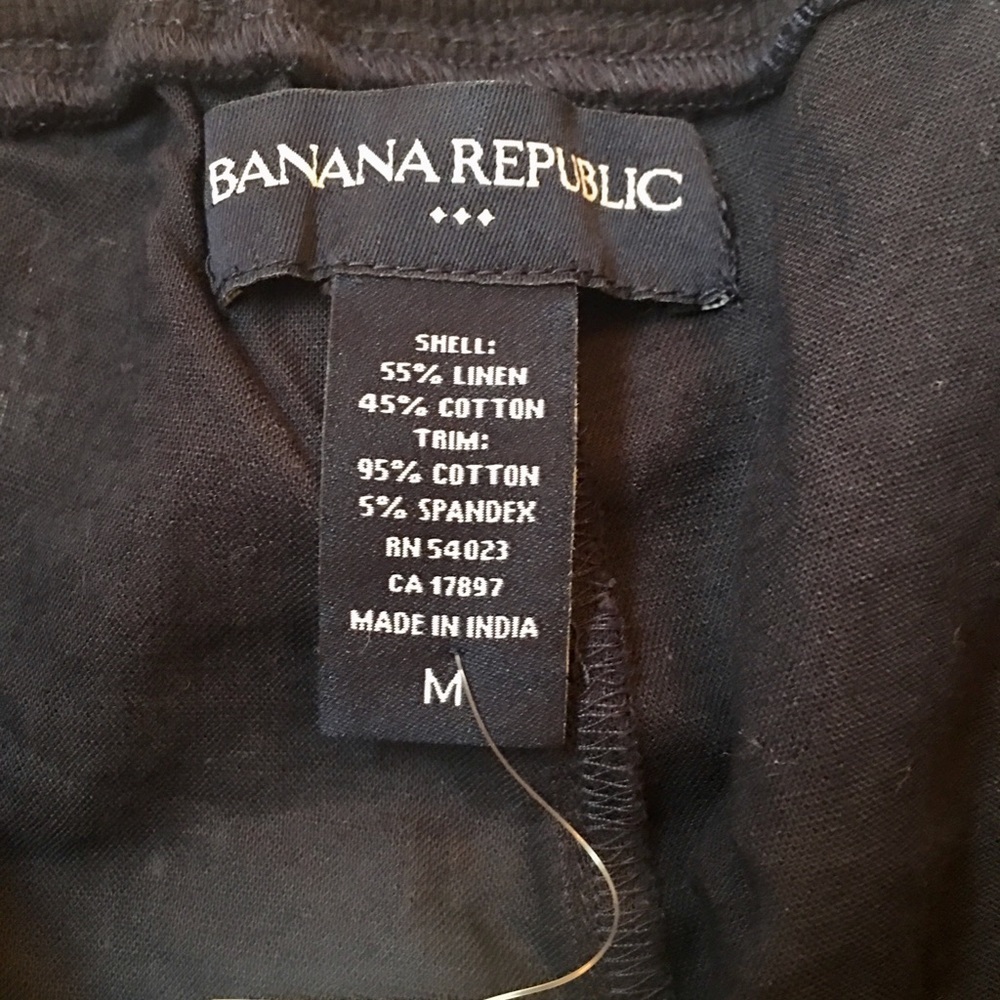 Banana Republic, Dark navy, Linen capri pants - Picture 2 of 7